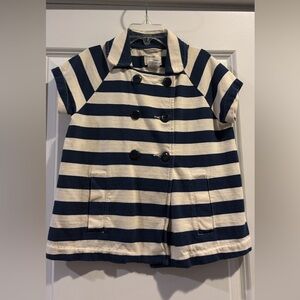 CREWCUTS Striped Navy and White Kids Jacket